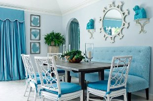 Interior in blue color