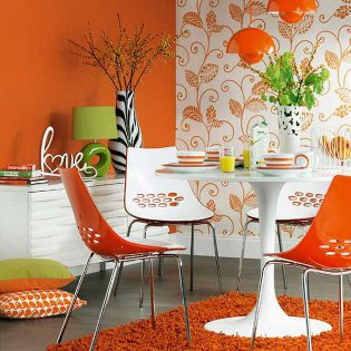 Combination of wallpaper in the interior Combination of wallpaper in the interior