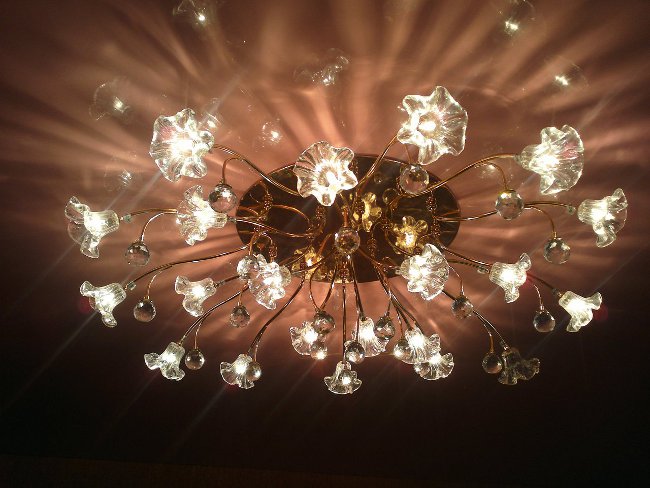 Chandeliers for stretch ceilings