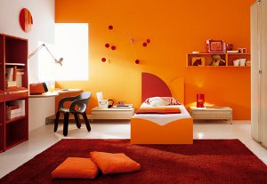 Orange in the interior Orange in the interior