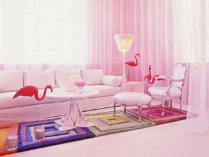 Pink in the interior Pink in the interior