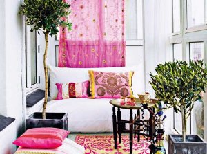 Pink in the interior Pink in the interior