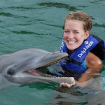 Dolphin therapy: bathing with dolphins